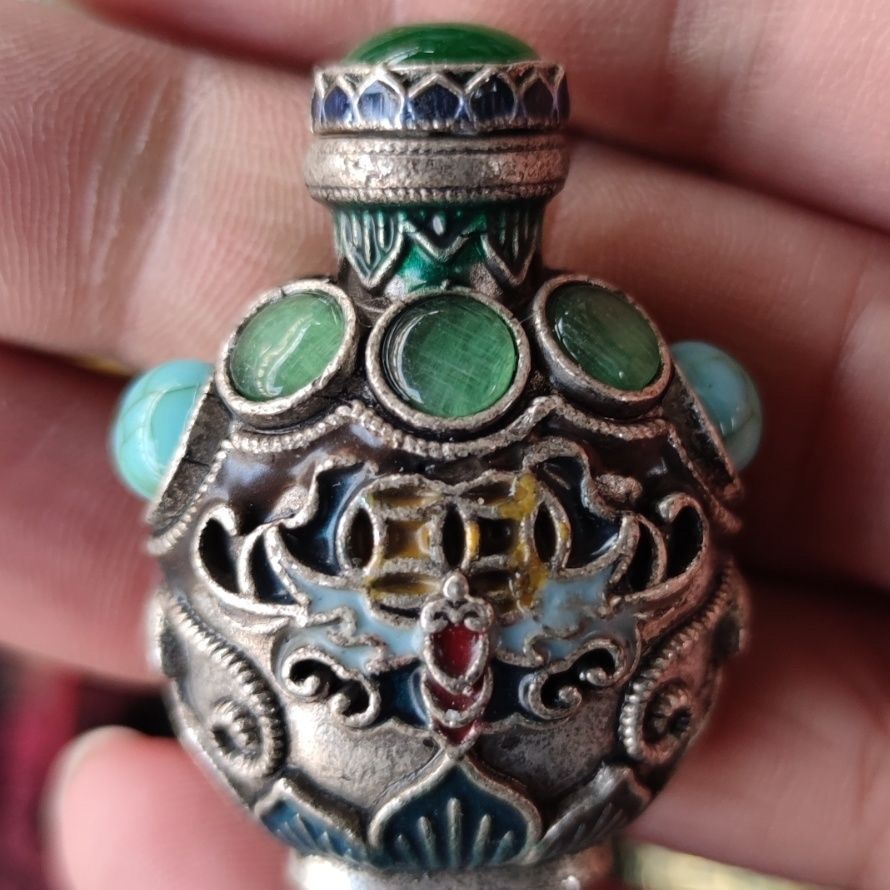 Vintage Cloisonne Bronze Snuff - Collectible Vintage Tools ulasan dan harga