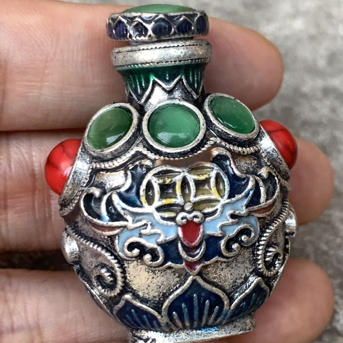 Vintage Cloisonne Bronze Snuff - Collectible Vintage Tools ulasan dan harga