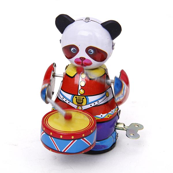 Wind Up Clockwork Panda Drumme - Vintage Collectible Figures ulasan dan harga