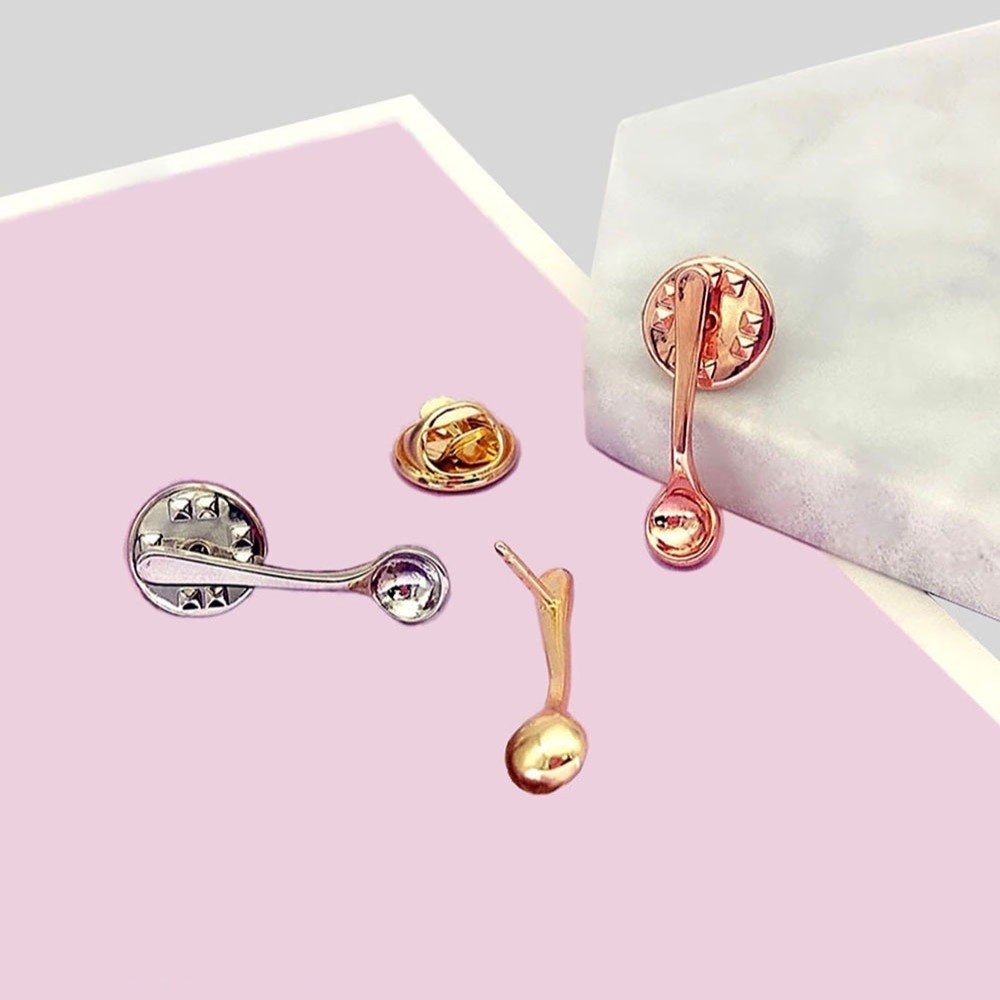 Gift Cute Design Spoon Brooch  - Vintage Collectible Spoons ulasan dan harga