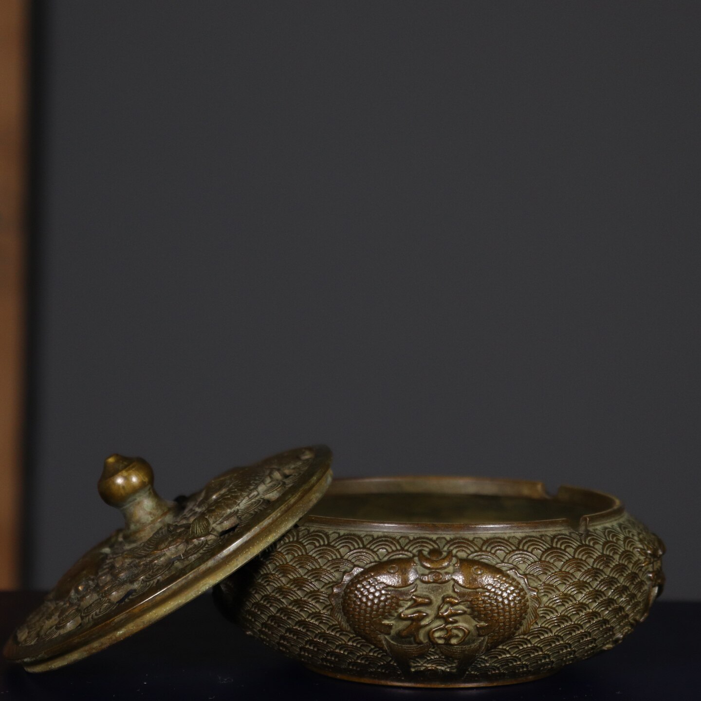 Antique Pure Copper Double Fis - Vintage Collectible Ashtrays ulasan dan harga