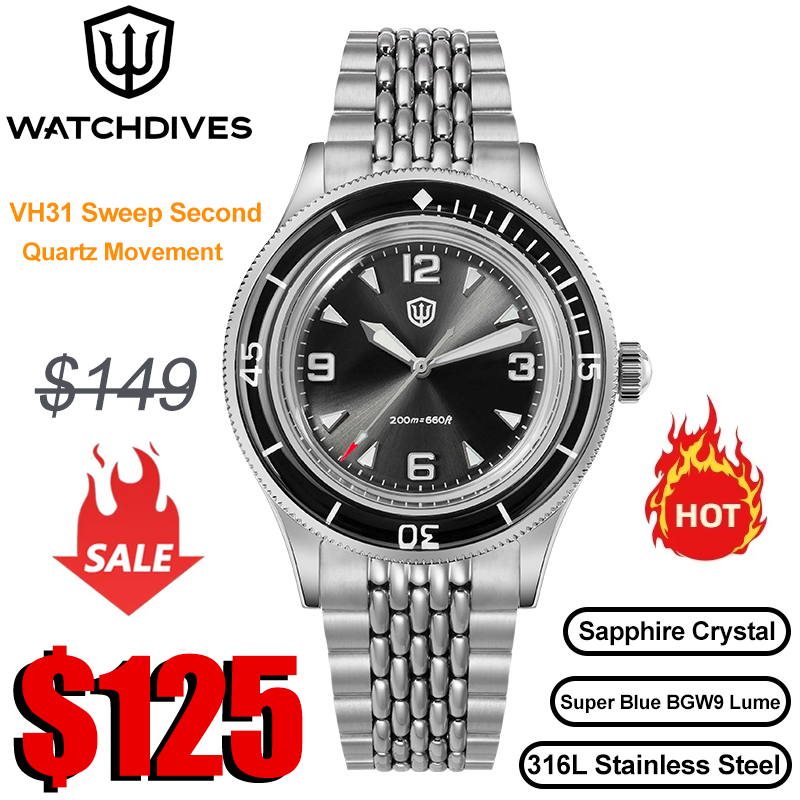 Watchdives WD50Q Watches VH31  - Vintage Watch Collecting ulasan dan harga