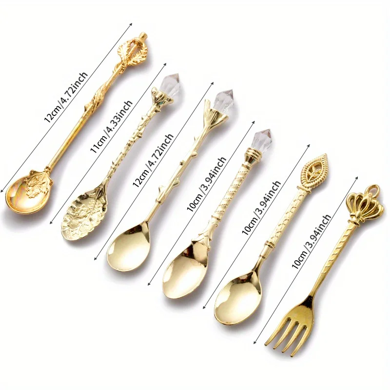 6pcs Vintage Spoons Fork Royal - Vintage Collectible Spoons ulasan dan harga