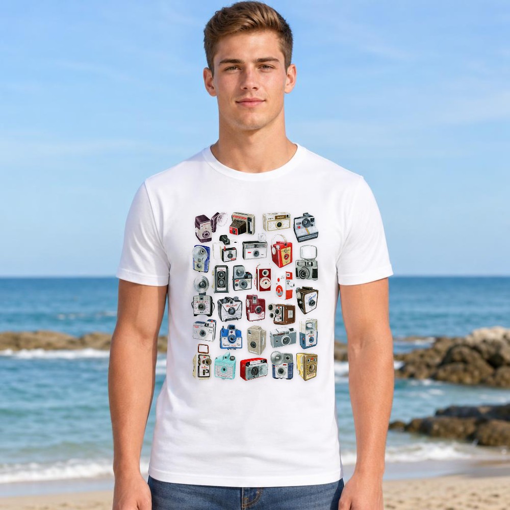 Graphic Tee Men Vintage Camera - Collectible Vintage Cameras ulasan dan harga