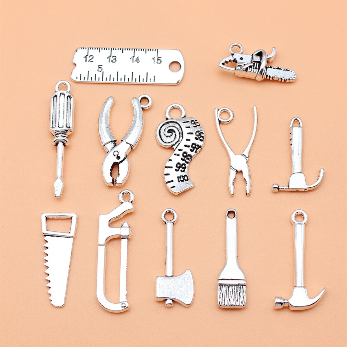 12pcs Antique Silver Color Too - Collectible Vintage Tools ulasan dan harga